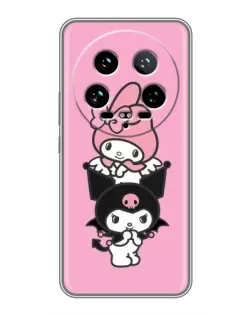 Чохол для Xiaomi 14 Ultra з картинкою «Тріо My Melody та Kuromi»