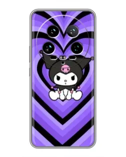 Чохол для Xiaomi 14 Ultra з картинкою «Kuromi та фіолетові серця»