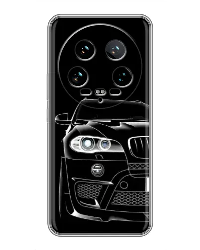 Чохол для Xiaomi 14 Ultra з картинкою «Темний силует BMW»