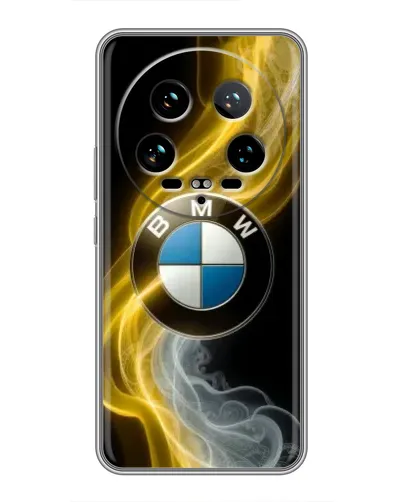 Чохол для Xiaomi 14 Ultra з картинкою «Золотистий дим BMW»