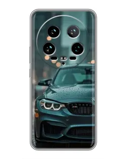 Чохол для Xiaomi 14 Ultra з картинкою «BMW у вогнях міста»