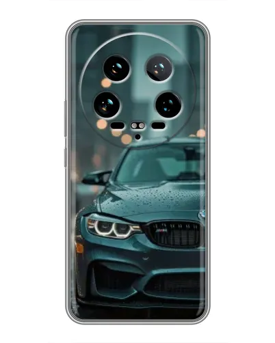 Чохол для Xiaomi 14 Ultra з картинкою «BMW у вогнях міста»