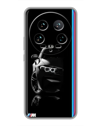 Чохол для Xiaomi 14 Ultra з картинкою «Силует BMW в темряві»