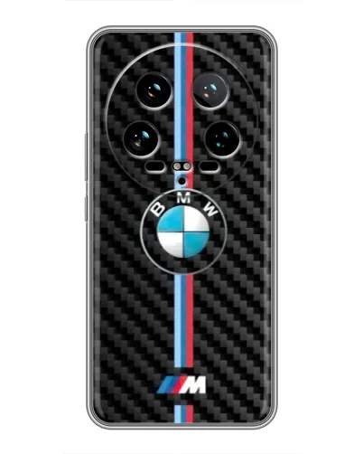 Чохол для Xiaomi 14 Ultra з картинкою «Емблема BMW та карбон»
