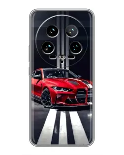 Чохол для Xiaomi 14 Ultra з картинкою «Червона BMW на дорозі»