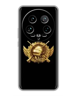 Чехол для Xiaomi 14 Ultra с картинкой «PUBG — оранжевый градиент» Чехол для Xiaomi 14 Ultra с картинкой «PUBG — оранжевый градиент»