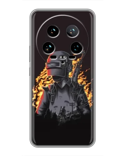 Чохол для Xiaomi 14 Ultra з картинкою «PUBG — вогняний силует» Чохол для Xiaomi 14 Ultra з картинкою «PUBG — вогняний силует»