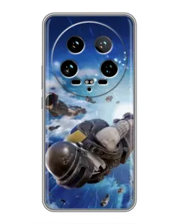 Чохол для Xiaomi 14 Ultra з картинкою «Десант PUBG — стрибок»