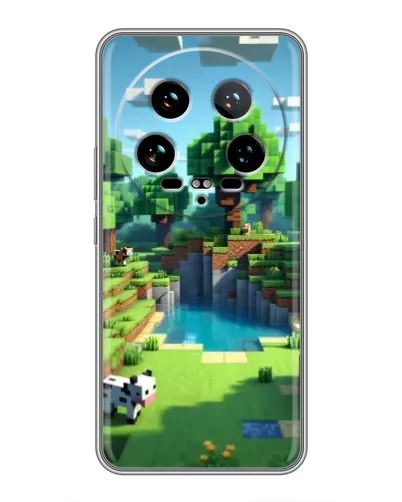 Чехол для Xiaomi 14 Ultra с картинкой «Minecraft летний день»