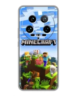 Чехол для Xiaomi 14 Ultra с картинкой «Minecraft классический мир»