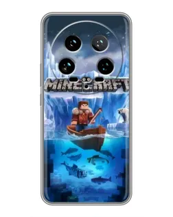 Чехол для Xiaomi 14 Ultra с картинкой «Minecraft ледяной мир»