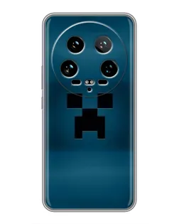 Чехол для Xiaomi 14 Ultra с картинкой «Крипер текстура»
