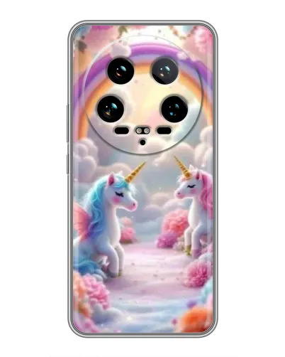 Чохол для Xiaomi 14 Ultra з картинкою «Веселка і єдинороги» Чохол для Xiaomi 14 Ultra з картинкою «Веселка і єдинороги»