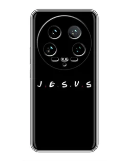 Чехол для Xiaomi 14 Ultra с картинкой «Точки веры J.E.S.U.S.»