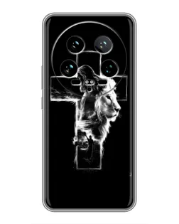 Чехол для Xiaomi 14 Ultra с картинкой «Сияющий крест Jesus»