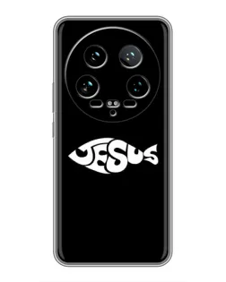 Чехол для Xiaomi 14 Ultra с картинкой «Рыба Jesus»