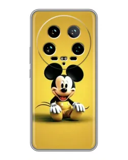 Чехол для Xiaomi 14 Ultra с картинкой «Микки на желтом»