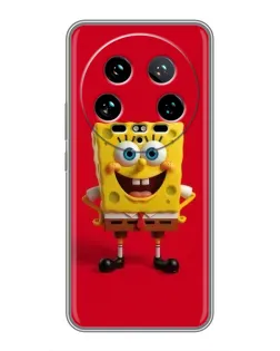 Чохол для Xiaomi 14 Ultra з картинкою «Спанч Боб на червоному»