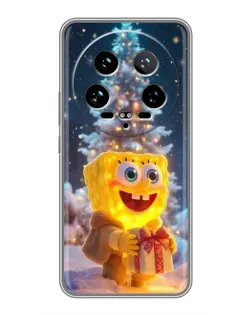 Чохол для Xiaomi 14 Ultra з картинкою «Різдвяний Спанч Боб»