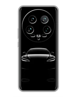 Чохол для Xiaomi 14 Ultra з картинкою «Силует Tesla Night»