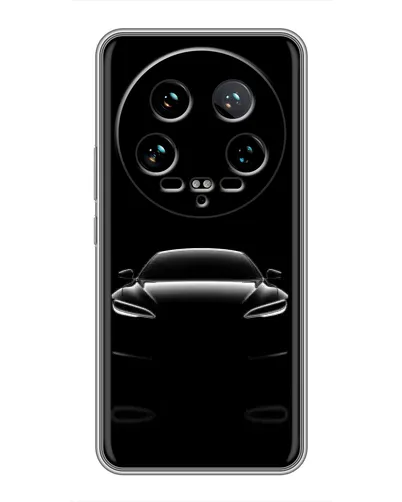 Чохол для Xiaomi 14 Ultra з картинкою «Силует Tesla Night»