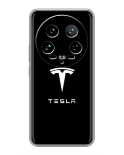 Чохол для Xiaomi 14 Ultra з картинкою «Tesla White Logo»