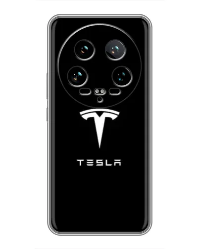 Чохол для Xiaomi 14 Ultra з картинкою «Tesla White Logo»