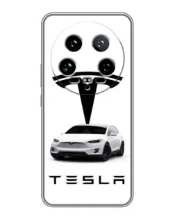 Чохол для Xiaomi 14 Ultra з картинкою «Tesla White Style»
