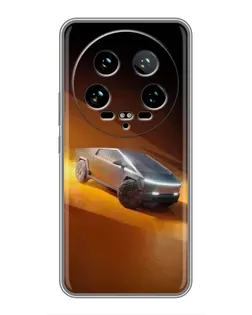 Чохол для Xiaomi 14 Ultra з картинкою «Cybertruck у пустелі»