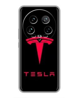 Чохол для Xiaomi 14 Ultra з картинкою «Tesla Red Logo»