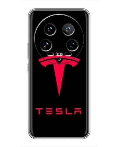 Чохол для Xiaomi 14 Ultra з картинкою «Tesla Red Logo»