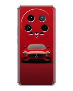 Чехол для Xiaomi 14 Ultra с картинкой «Красный Mercedes AMG»