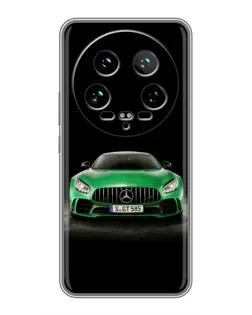 Чохол для Xiaomi 14 Ultra з картинкою «Mercedes — неоновий лого»