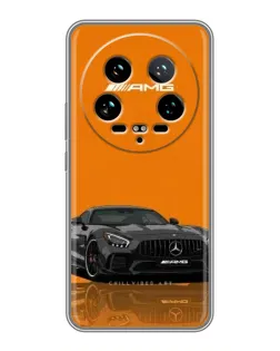 Чохол для Xiaomi 14 Ultra з картинкою «Помаранчевий Mercedes AMG»