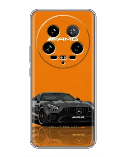 Чохол для Xiaomi 14 Ultra з картинкою «Помаранчевий Mercedes AMG»