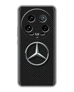 Чохол для Xiaomi 14 Ultra з картинкою «Карбоновий Mercedes стиль»