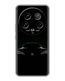 Чехол для Xiaomi 14 Ultra с картинкой «Mercedes — силуэт авто»