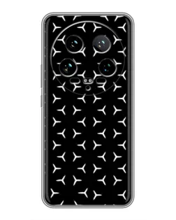 Чехол для Xiaomi 14 Ultra с картинкой «Mercedes паттерн звезд»