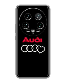 Чохол для Xiaomi 14 Ultra з картинкою «Логотип Audi Heart»