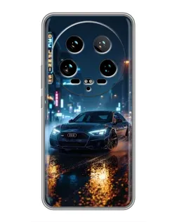 Чохол для Xiaomi 14 Ultra з картинкою «Нічне місто та Audi»