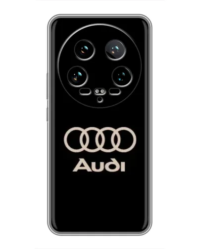 Чохол для Xiaomi 14 Ultra з картинкою «Audi — золотий логотип»
