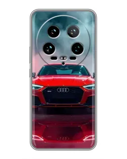 Чохол для Xiaomi 14 Ultra з картинкою «Audi RS — червоний стиль»