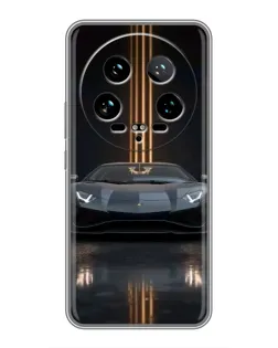 Чохол для Xiaomi 14 Ultra з картинкою «Lamborghini золоті лінії»