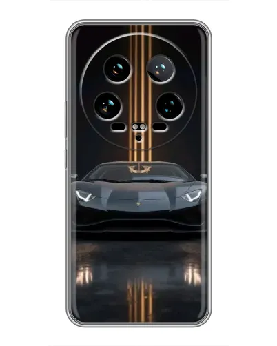 Чохол для Xiaomi 14 Ultra з картинкою «Lamborghini золоті лінії»