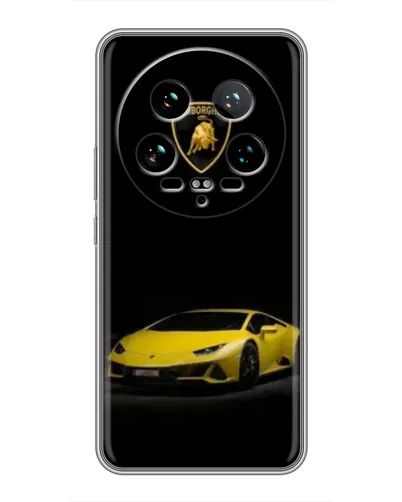 Чохол для Xiaomi 14 Ultra з картинкою «Lamborghini жовтий акцент»