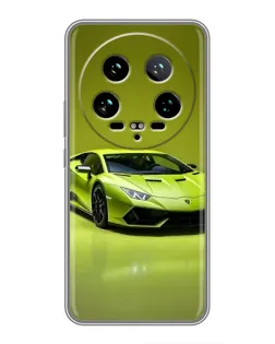 Чохол для Xiaomi 14 Ultra з картинкою «Салатовий Lamborghini Huracan»