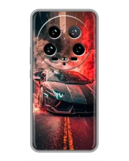 Чохол для Xiaomi 14 Ultra з картинкою «Lamborghini червоний дим»