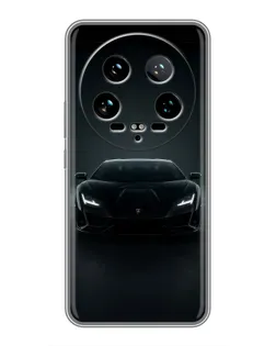 Чохол для Xiaomi 14 Ultra з картинкою «Чорний Lamborghini Aventador»
