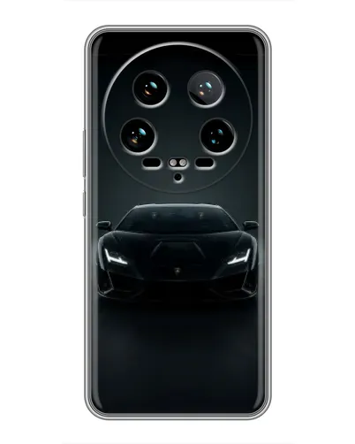 Чохол для Xiaomi 14 Ultra з картинкою «Чорний Lamborghini Aventador»