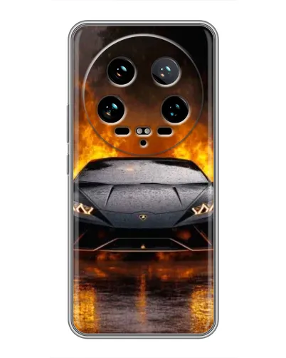 Чохол для Xiaomi 14 Ultra з картинкою «Lamborghini у вогні»